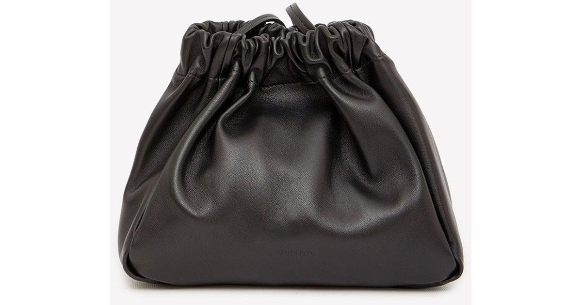 Jil Sander Small Scrunch Bag in Black | Lyst