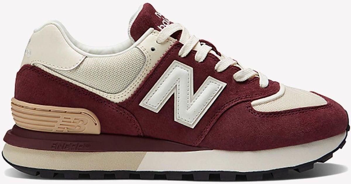 New Balance 574 Legacy Lowtop Sneakers In Nb Burgundy With Angora in