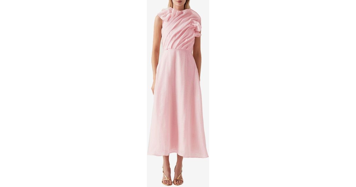 strapless open back dress Hot Pink Sheath Spaghetti Straps Long Prom Dresses With Split