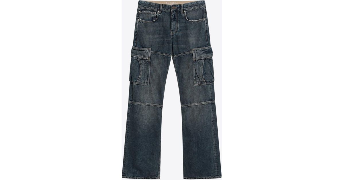 ボトムスその他 Balenciaga Blue Cargo Regular jeans with a faded effect Balenciaga Cargo Regular Jeans With A Faded Effect in Blue