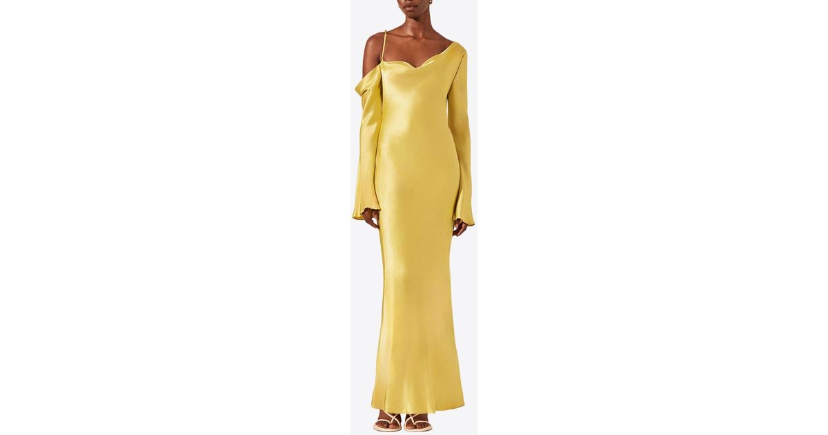 Shona Joy Sofia Asymmetrical Maxi Dress in Yellow | Lyst Shona Joy Sofia Asymmetrical Maxi Dress in Yellow | Lyst