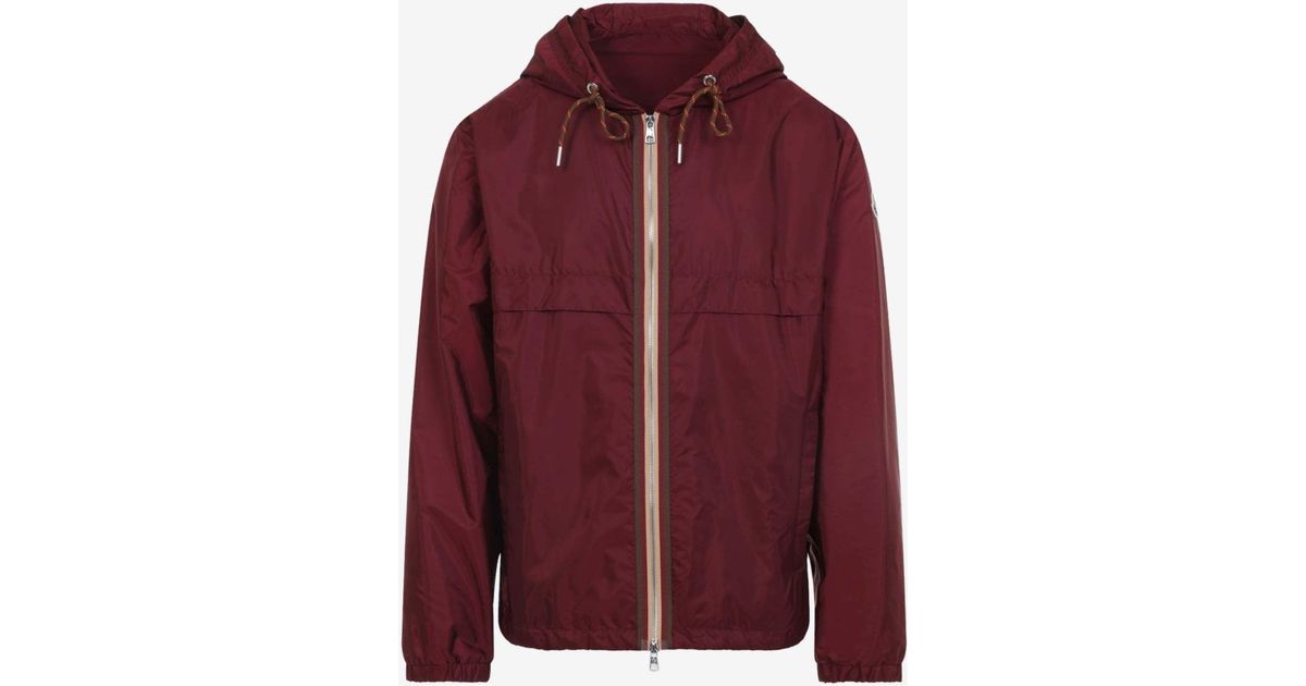 Up Jacket Moncler Nidge Zip-Up Jacket in Red for Men | Lyst