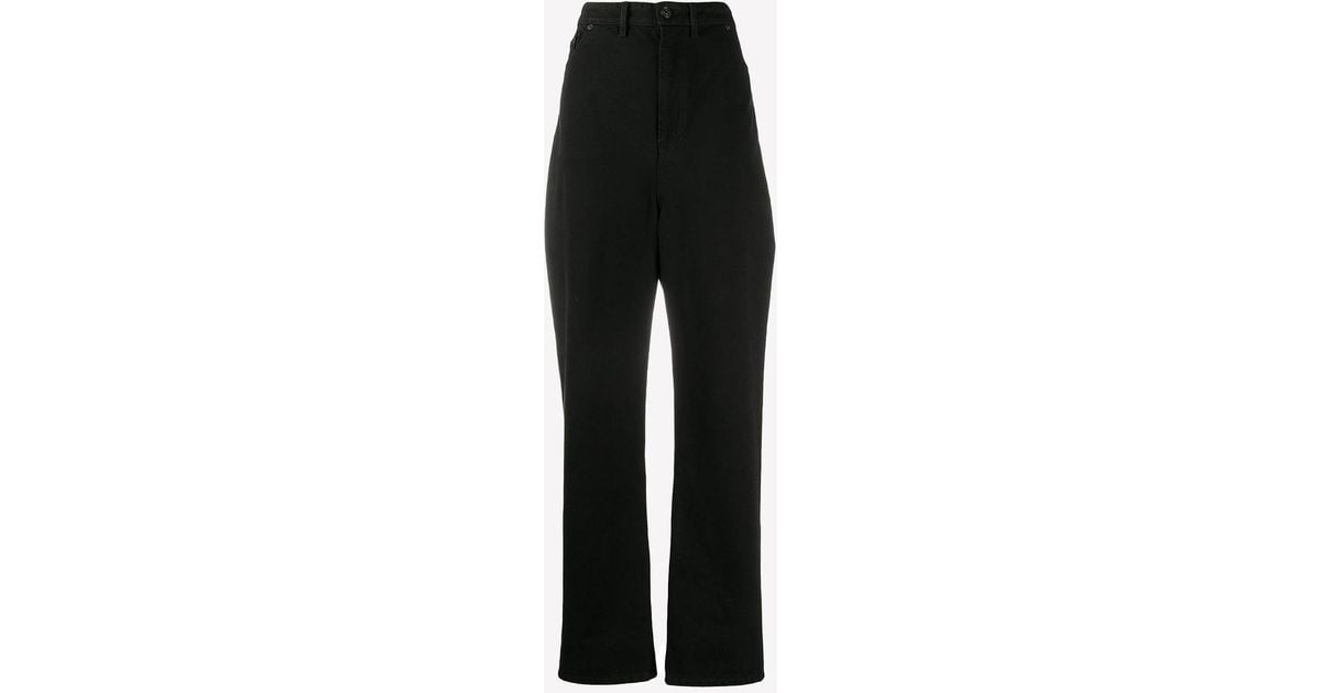 Balenciaga Denim Baggy Bootcut Jeans in Black | Lyst UK