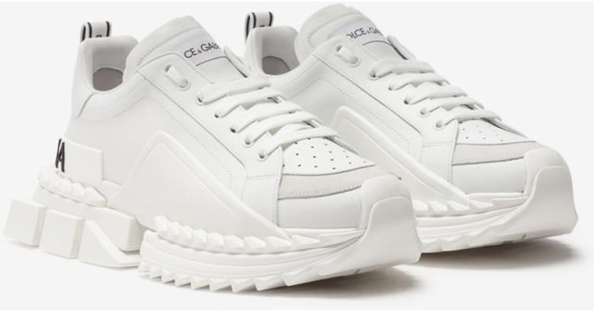 Dolce & Gabbana Leather Superking Chunky Sneakers in White for Men ...