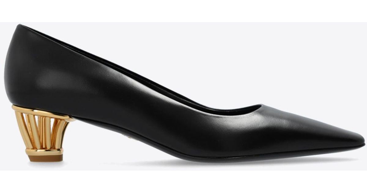 Ferragamo PUMPS＆HEELS WOMAN ALESSYA 40 Ferragamo Alessya 40 Calf Leather Pumps in White | Lyst