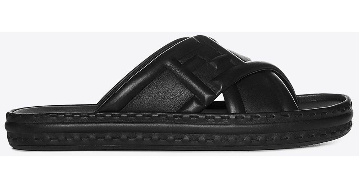 Fendi logo shop slip on sandals