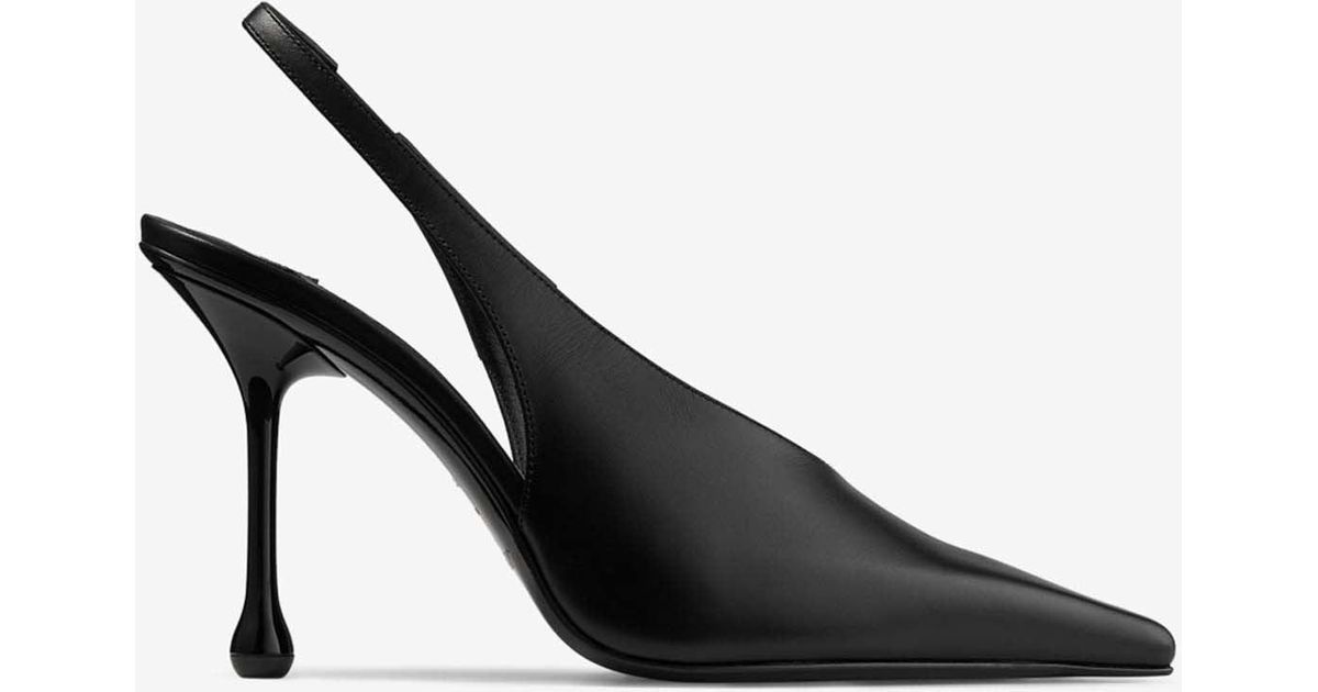 Jimmy 25 Slingback Pump Black Sheepskin 240091