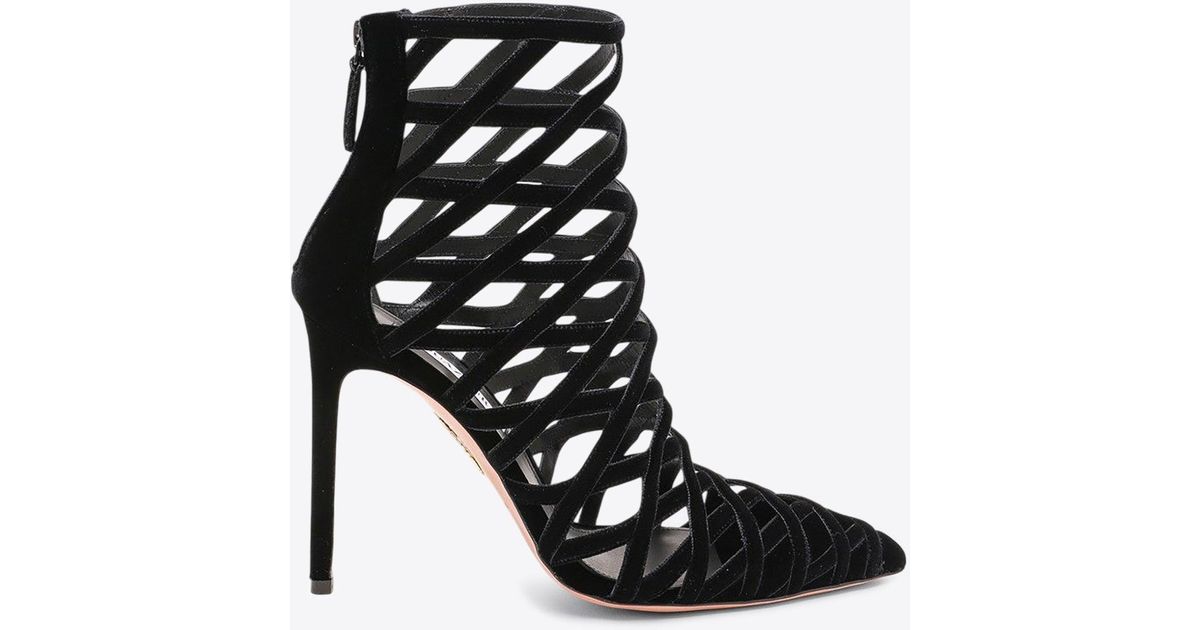 aquazzura velvet boots
