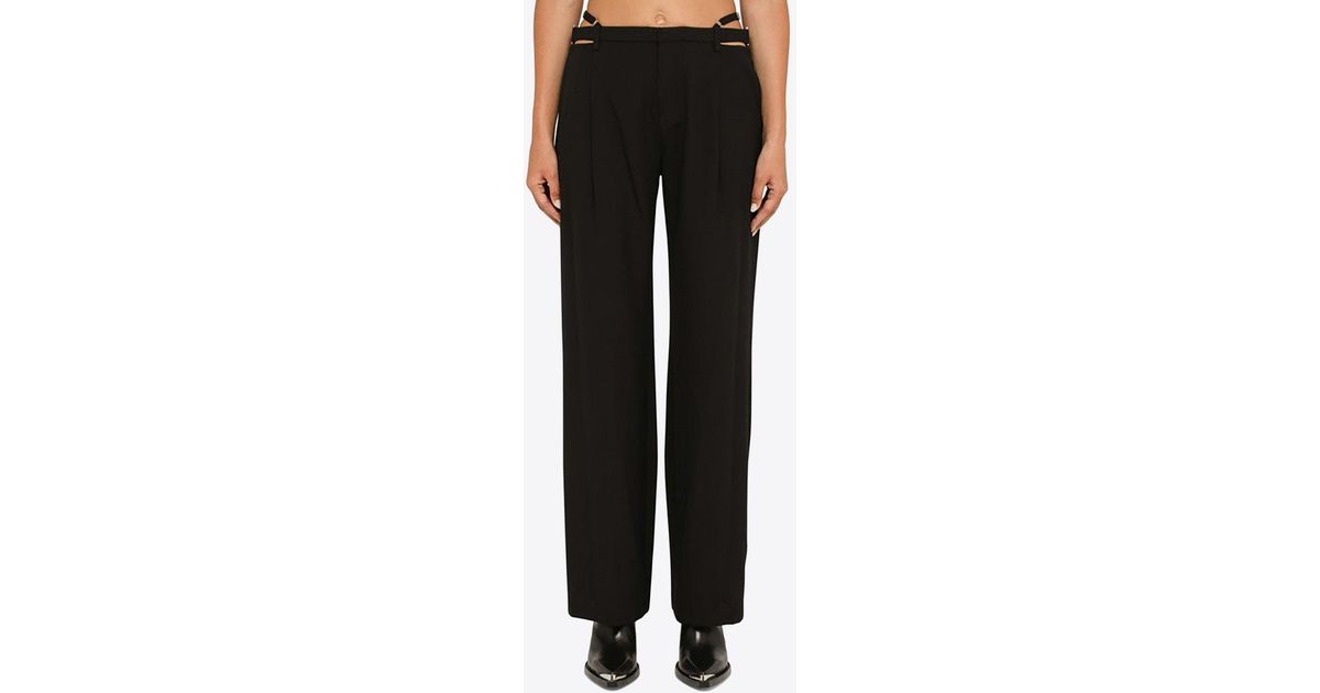 Dion Lee Tailored Pants With Straps in Black | Lyst