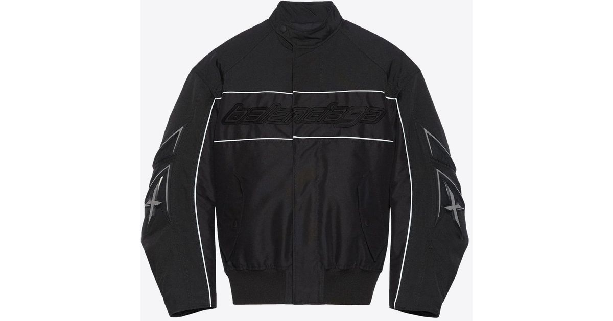 Balenciaga Racing Jacket In Technical Cotton Canvas delivery In 34 Weeks in Black for Men