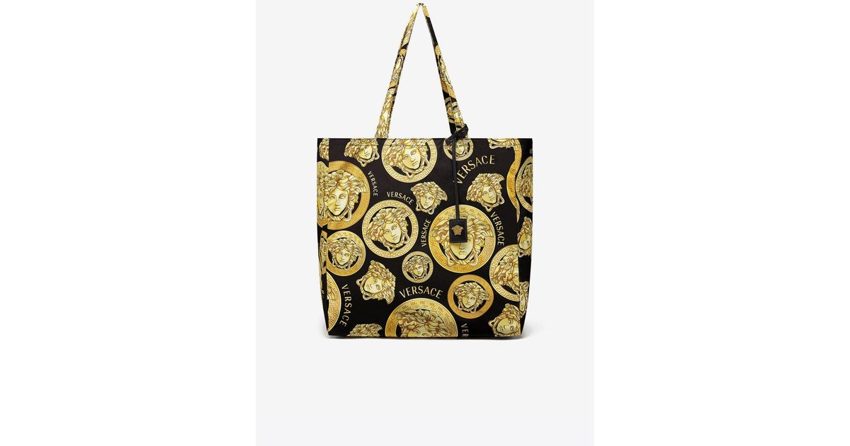 Versace Synthetic Medusa Amplified Print Tote Bag Onesize in Black 
