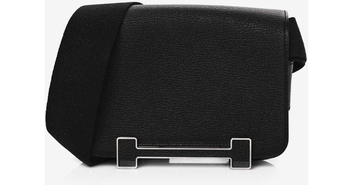 Hermès Canvas Geta Shoulder Bag In Black Chevre Mysore Lyst UK