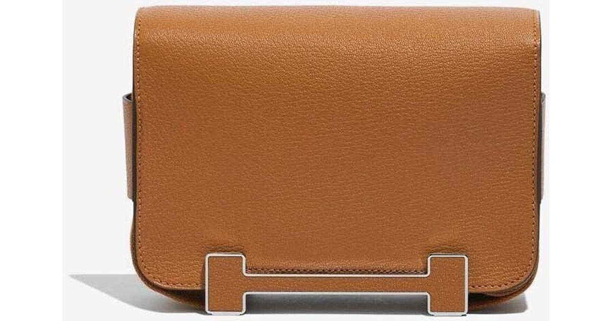 Hermès Geta Shoulder Bag In Caramel Chevre Mysore in White Lyst Canada