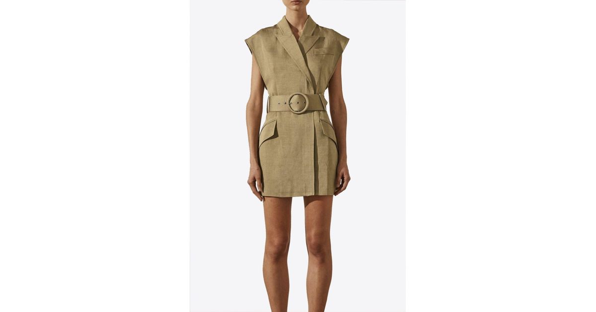 Shona Joy Bonita Linen Fitted Mini Blazer Dress With Belt Uk 8 in ...