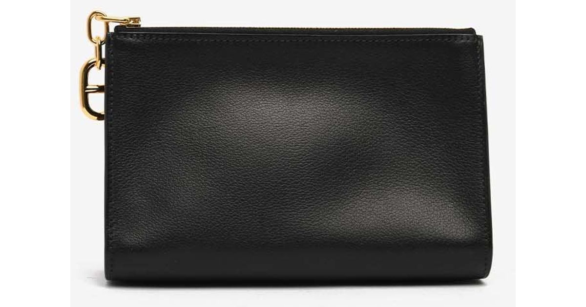 Hermès Zipengo Pm Chaine D'ancre Pouch In Noir Leather With Gold