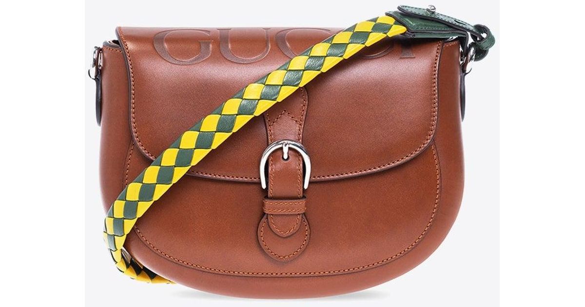 Gucci Logoembossed Crossbody Bag in White Lyst