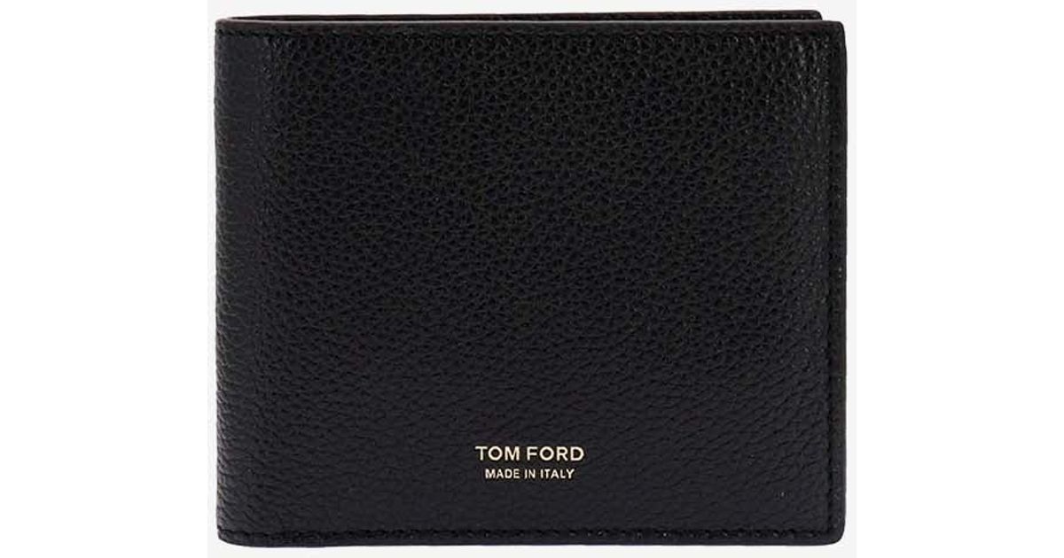 Wallet Ford Tom Ford Logo Stamp Bi-Fold Leather Wallet in White for Men | Lyst