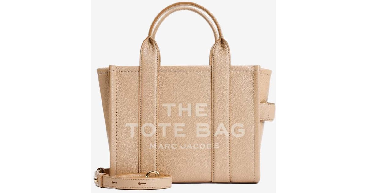 Marc Jacobs The Small Grained Leather Tote Bag in Natural | Lyst