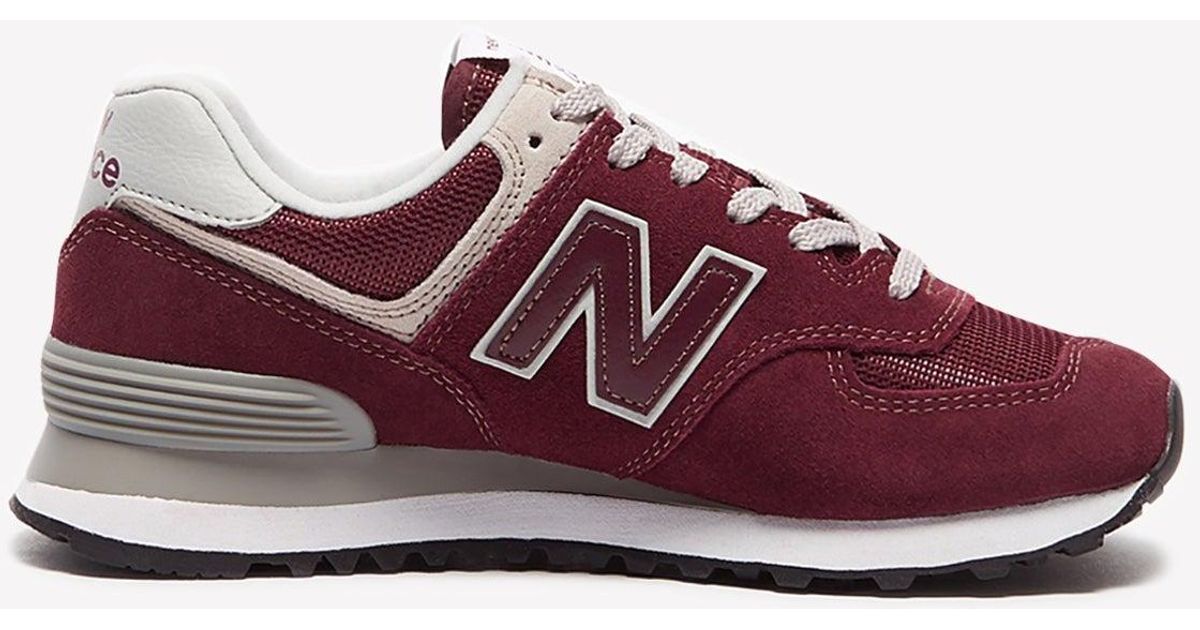 New Balance 574v3 Low-top Sneakers In Burgundy in Red | Lyst UK