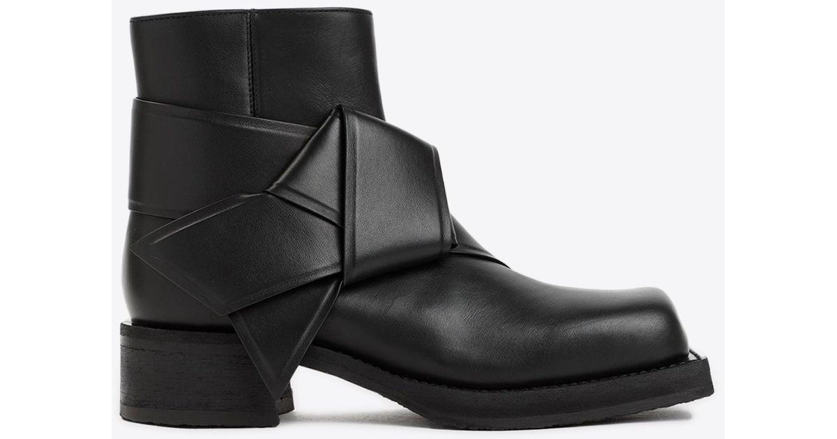Acne Studios Musubi Leather Ankle Boots in Black Lyst