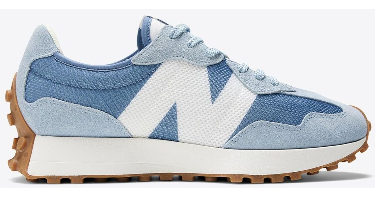 New Balance 327 Low-top Sneakers In Light Arctic Grey With Mercury Blue ...