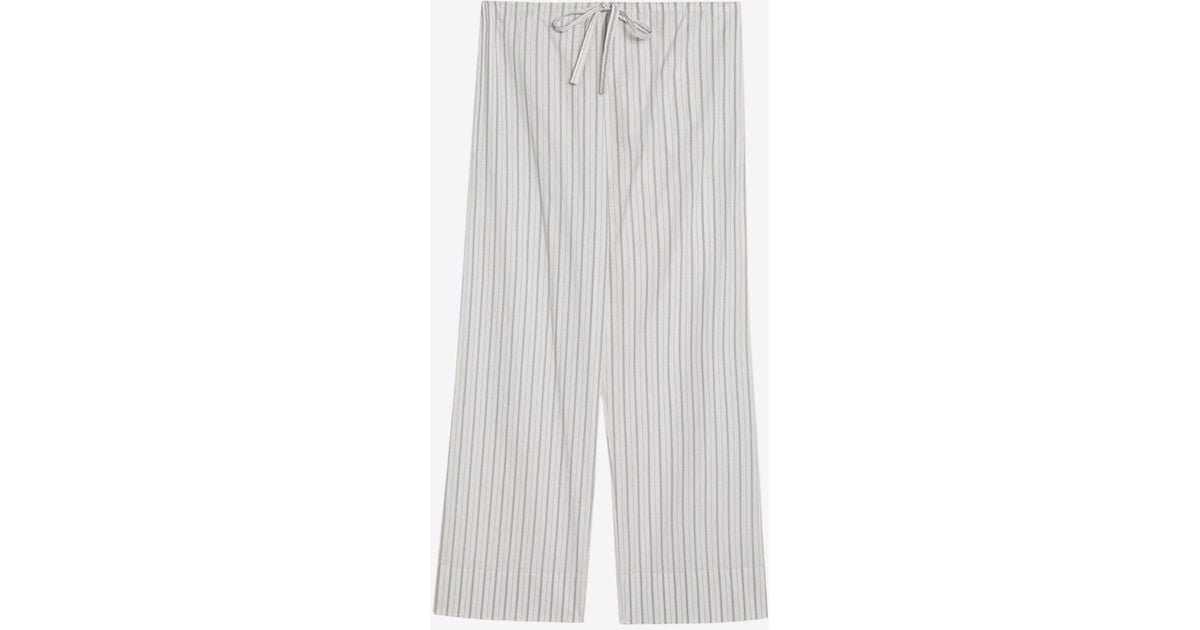 The Row Hypnosta Striped Pants in White | Lyst