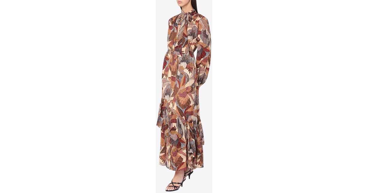 FARM Rio Dotted Macaws Printed Maxi Dress in White | Lyst