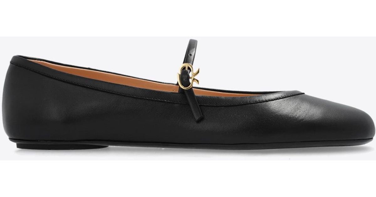 Gianvito Rossi Carla Leather Ballet Flats in White | Lyst