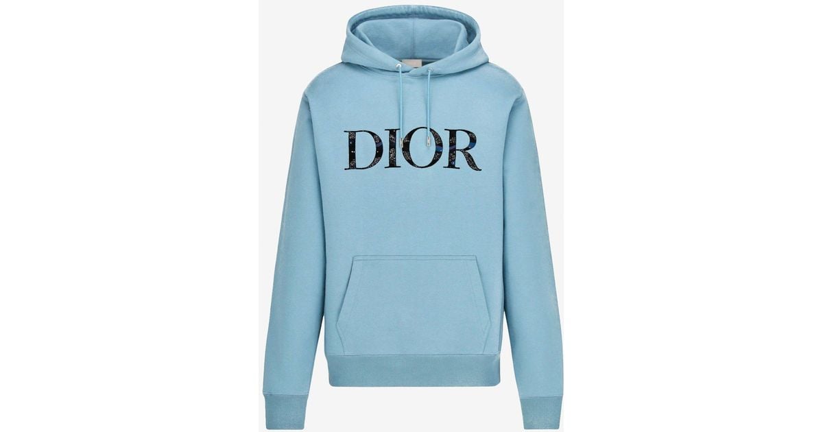 Dior X Peter Doig Hooded Logo Sweatshirt Mrtwstd_s in Blue for Men | Lyst