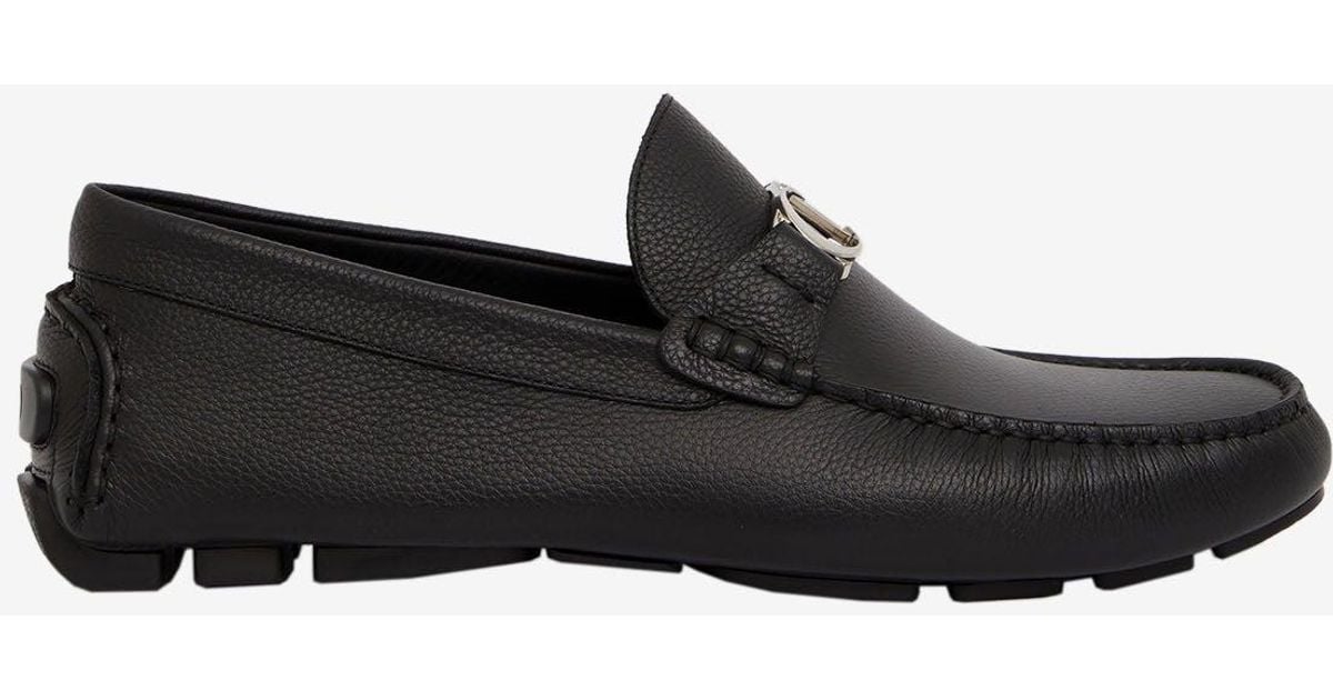 Dior Odeon Loafers In Grained Leather in Black for Men Lyst