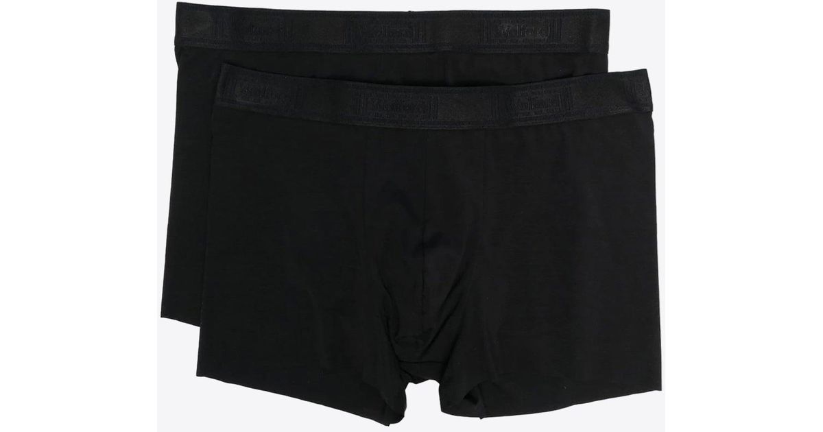 Wolford Logo Waistband Boxers in Black for Men | Lyst