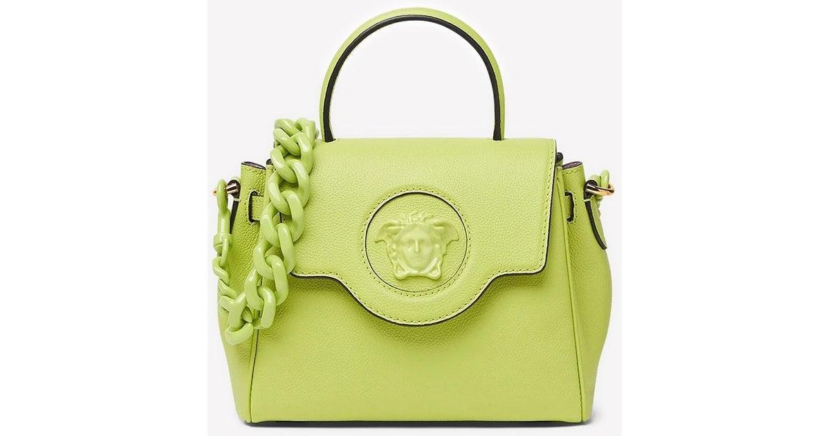 Versace Small La Medusa Leather Top Handle Bag Lyst Canada