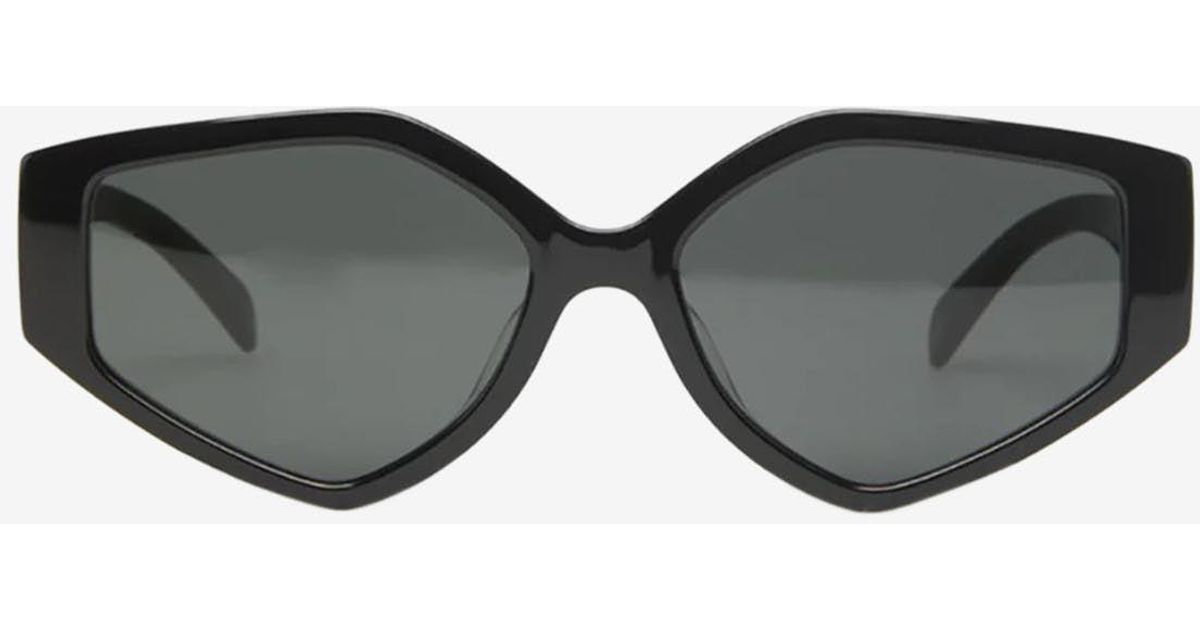 Celine Bold Geometric Sunglasses in Gray Lyst