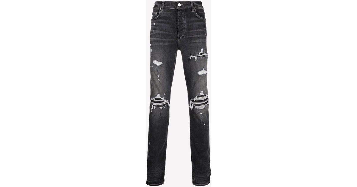 Amiri Mx1 Leather Skinny Jeans in Grey (Grey) for Men Lyst Australia