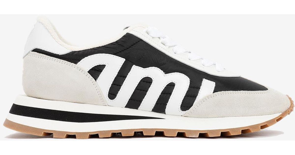 Ami Paris Leather Ami Rush Sneakers in White for Men | Lyst