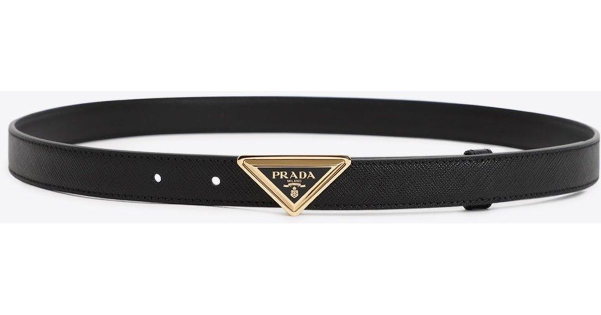 Round Triangle Logo Buckle Belt