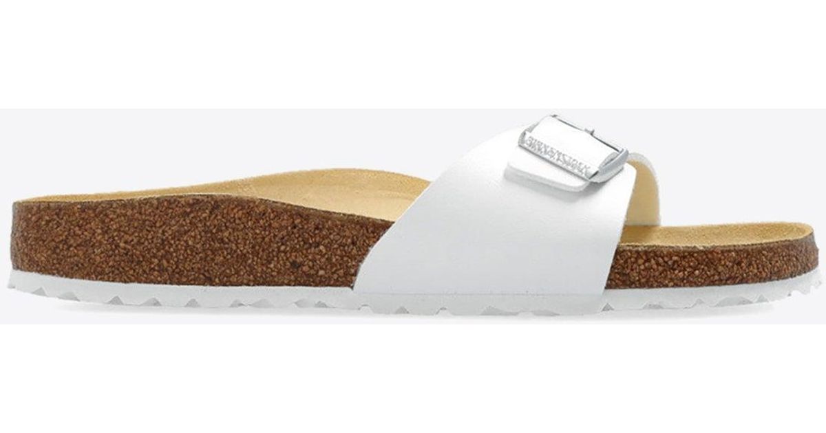 Birkenstock Madrid Leather Slides in White Lyst