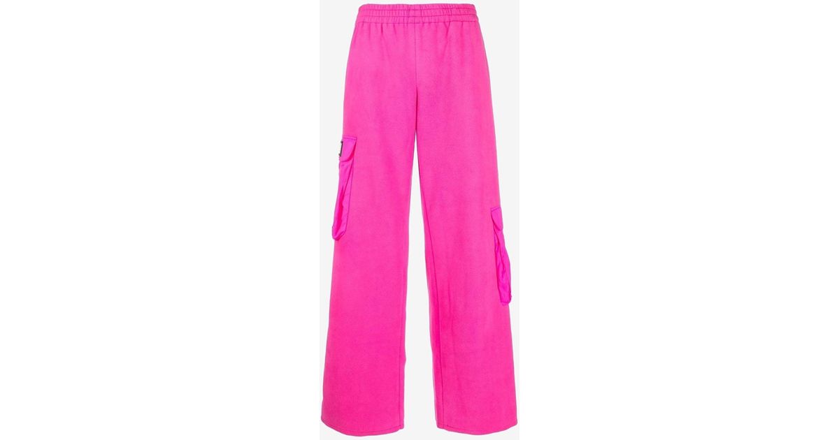 ROTATE BIRGER CHRISTENSEN Fleece Cargo Pants in Pink | Lyst