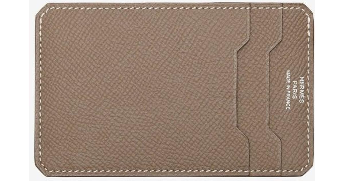 Hermes Alezan/Biscuit Epsom Leather City 3CC Card Holder Hermes