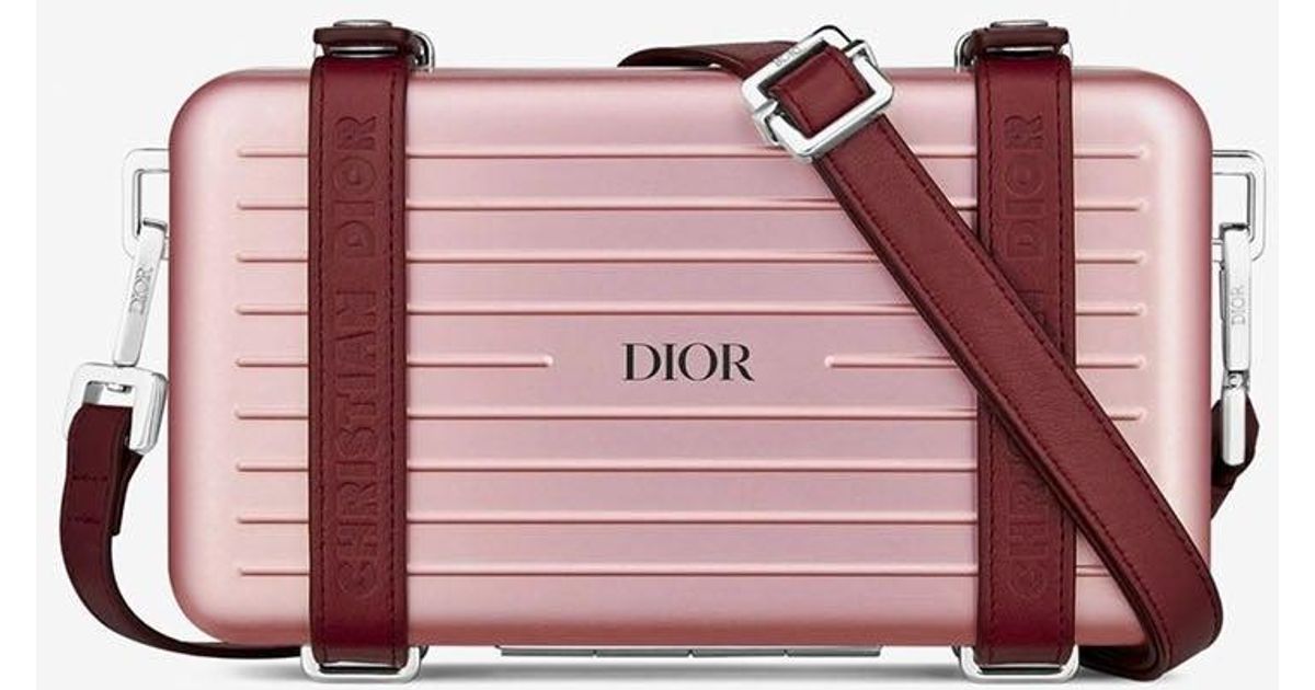 Dior X Rimowa Aluminum Pouch Bag in Pink | Lyst Australia
