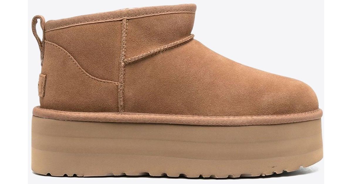 Ugg Boot Shell Color UGG Sheepskin Flatform Chelsea Boots in Brown | Lyst