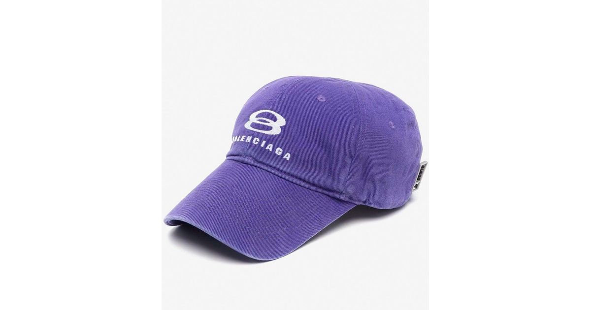 Balenciaga Cotton Unity Logo Snowboarding Cap in Purple Lyst UK