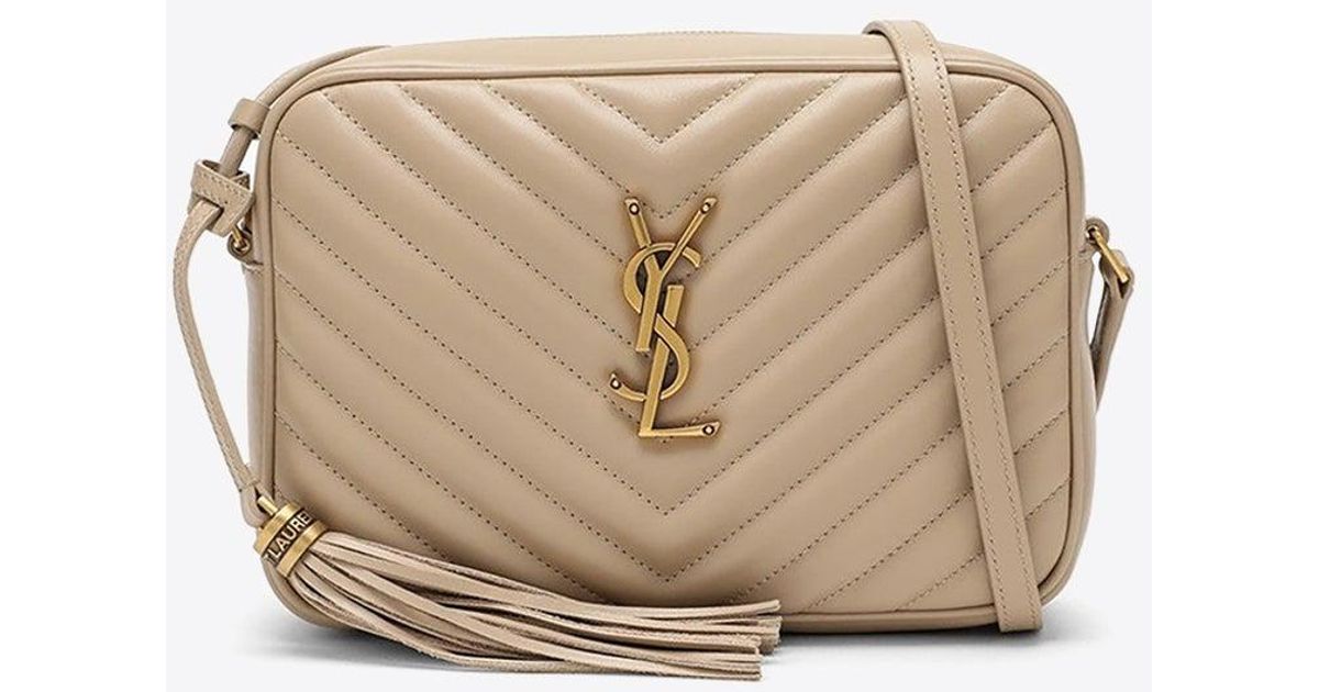 Saint Laurent Lou Quilted Leather Crossbody Bag in Natural Lyst