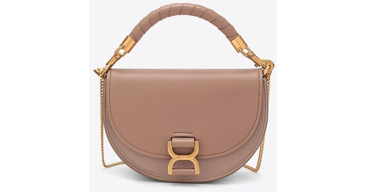 Chloé Marcie Chain Flap Shoulder Bag in Pink | Lyst