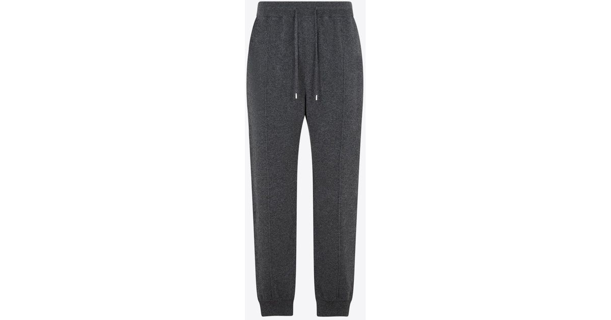 Dunhill Cashmere Knit Track Pants in Gray for Men | Lyst