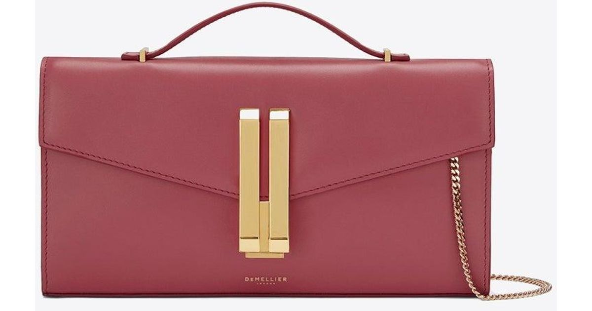 DeMellier London Double Bar Lock Vancouver Clutch in Pink Lyst