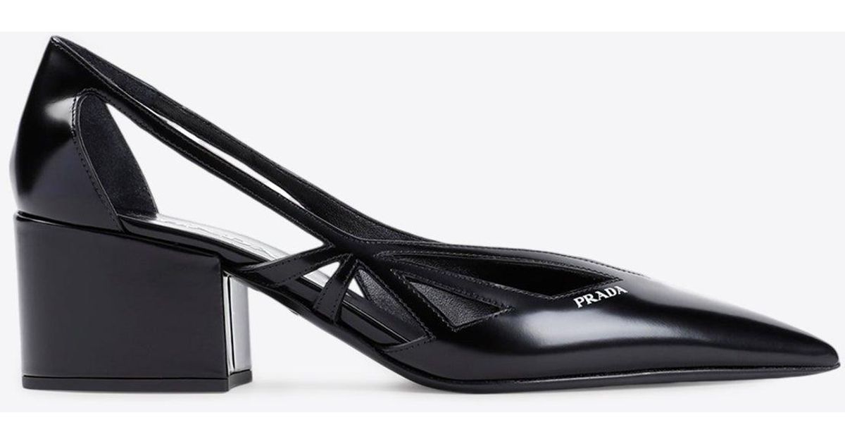 55 Brushed Leather Pointed Pumps main image 1