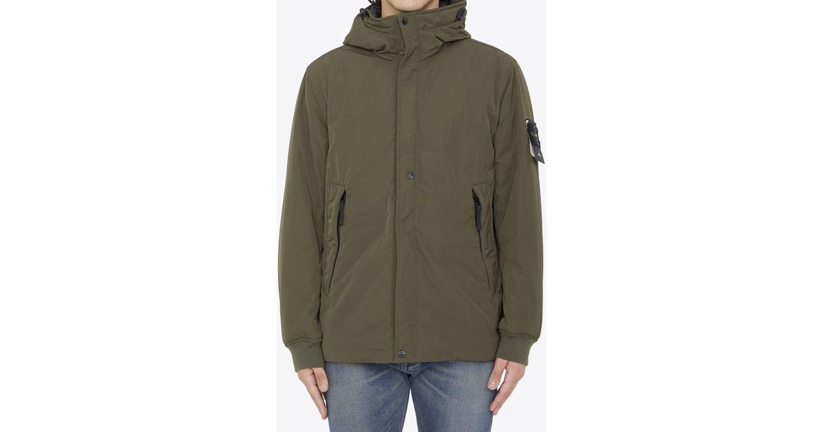 Stone Island Micro Twill Parka With Hood in Green for Men | Lyst Stone Island Micro Twill Parka With Hood in Green for Men | Lyst