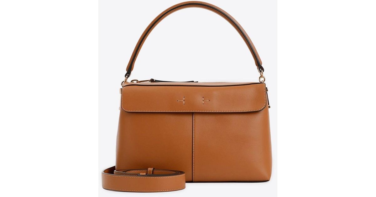 Tod's Bauletto Top Handle Bag In Leather in Brown Lyst