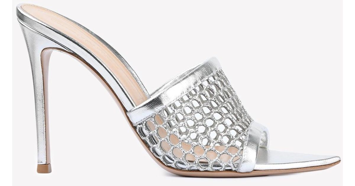 Gianvito Rossi Alisia 105 Metallic Mules In Nappa Leather | Lyst Australia